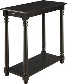 img 3 attached to 🖤 Convenience Concepts French Country Regent End Table in Sleek Black: A Perfect Blend of Elegance and Functionality