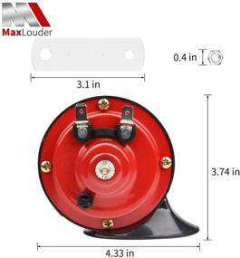 img 3 attached to 📢 MaxLouder Air Electric Snail Horn - 12V 300DB Super Loud Train Horn Waterproof for Trucks, Cars, Motorcycles, Bikes & Boats - Pack of 2