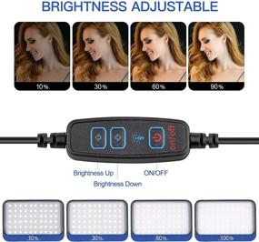 img 1 attached to UBeesize LED Video Light Kit - Dimmable Continuous Portable Photography Lighting with Adjustable Tripod Stand & 5 Color Filters for Tabletop/Low-Angle Shooting, Zoom, Game Streaming, YouTube