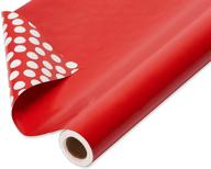 🎁 american greetings reversible valentine's day wrapping paper: red & black plaid and polka dots, jumbo 1 pack (175 sq. ft) logo