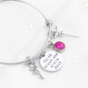 img 2 attached to Beautiful Faith Trust and Pixie Dust Charm Bracelet Keychain: Inspirational Jewelry for a Daily Dose of Magic!