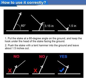img 1 attached to 🏕️ EXPLOMOS Heavy-Duty Steel Tent Stakes: Durable Pegs for Outdoors, Camping, Hiking - Pack of 8, 11.8”, Black