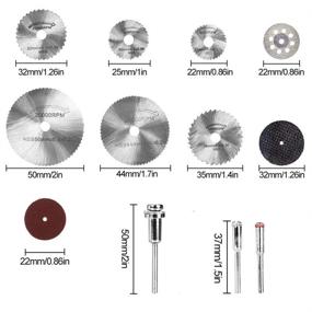 img 3 attached to 💎 Diamond Cutting Wheel Set by YEEZUGO - 10-Piece Cut Off Discs with Mandrel for Dremel Rotary Tools