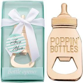 img 4 attached to 🍼 24-Pack of Blue Poppin Bottle Openers for Baby Shower Favors, Gifts, Decorations, and Souvenirs