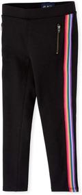 img 1 attached to 👖 Stylish Comfort: The Children's Place Girls' Big Skinny Solid Front Zip Pocket Jeggings