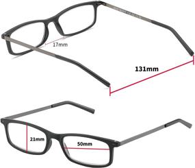 img 2 attached to 👓 Lightweight Reading Glasses Set: 2 Pairs for Men and Women with Slim Cases