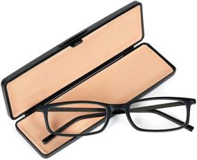 img 1 attached to 👓 Lightweight Reading Glasses Set: 2 Pairs for Men and Women with Slim Cases