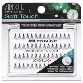 img 1 attached to Черные накладные ресницы Ardell Soft Touch без узлов, длинные