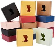 🐱 ph pandahall 40 pack kraft window soap box: colorful homemade soap packaging cardboard box with cat window for soap making supplies, gift packaging boxes, favor treat boxes - 3.1 x 3.1 x 1.2 logo
