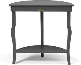 img 1 attached to 🌙 Gray Wood Console Table with Curved Legs and Shelf - Kate and Laurel Lillian Half Moon