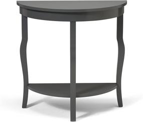 img 2 attached to 🌙 Gray Wood Console Table with Curved Legs and Shelf - Kate and Laurel Lillian Half Moon