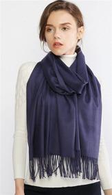 img 3 attached to 🧣 Cashmere Winter Scarf - Pashmina Scarf for Women | Stylish Accessory for Scarves & Wraps