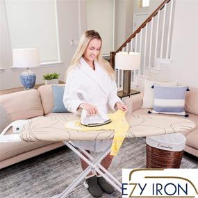 img 2 attached to 🔥 Ezy Ironing Board Cover and Pad with Thick Padding, Heat Reflective Technology - Fits Small, Standard, and Extra Wide Iron Boards - 15x54 inches - Premium Heavy Duty 15x54 Padded Covers in Beige