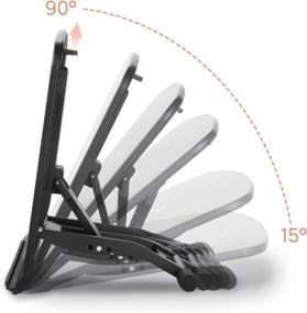 img 1 attached to 🖥️ Parblo PR 100 Tablet Stand Holder with PR-05 Two-Finger Glove, Adjustable for 10-16 inch Drawing Tablets, iPad, iPad Air, Microsoft Surface Pro, Laptop – Universal Tablet Stand for Enhanced Productivity
