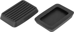img 1 attached to 🚗 Pair of Brake and Clutch Pedal Pads Covers compatible with Hyundai Accent, Elantra, Excel, Getz, and Scoupe by X AUTOHAUX