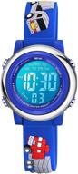 venhoo waterproof silicone flashing child blue boys' watches: durable and stylish timepieces for active kids logo