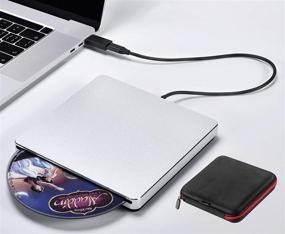 img 3 attached to External DVD Drive Portable Aviation Aluminum Alloy USB 3