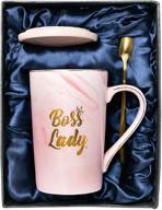 rose gold boss lady coffee mugs: perfect birthday, retirement & office gifts for women logo