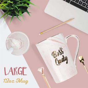 img 3 attached to Rose Gold Boss Lady Coffee Mugs: Perfect Birthday, Retirement & Office Gifts for Women