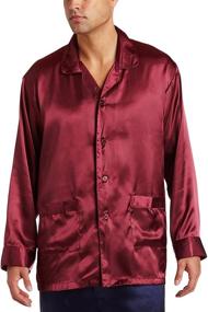 img 1 attached to Discover Luxurious Comfort: Intimo Charmeuse Pocket Button Pajama for Men's Clothing and Sleep & Lounge