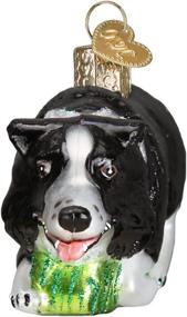 img 1 attached to 🎄 Adorn Your Christmas Tree with Old World Christmas Dog Collection Glass Blown Ornaments featuring Herding Border Collie