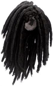 img 1 attached to 🎀 African American Afro Curly Black Doll Wigs Dreadlocks: Perfect Fit for 18-inch Dolls with 10.24 Inch Heads