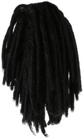 img 2 attached to 🎀 African American Afro Curly Black Doll Wigs Dreadlocks: Perfect Fit for 18-inch Dolls with 10.24 Inch Heads
