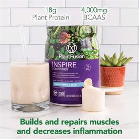 img 1 attached to PlantFusion Rich Chocolate Inspire for Women - Nutritious Plant-Based Protein Shake, 16.4 oz