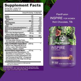 img 3 attached to PlantFusion Rich Chocolate Inspire for Women - Nutritious Plant-Based Protein Shake, 16.4 oz