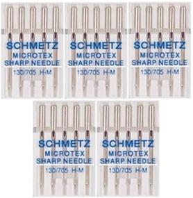 img 1 attached to 🧵 25 Schmetz Microtex Sharp Sewing Machine Needles | Size 80/12 (130/705 H-M)