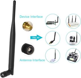 img 2 attached to 📶 Bingfu Dual Band WiFi Antenna (2-Pack) for Router, Wireless Cards, IP Cameras