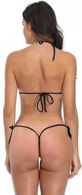 img 3 attached to SHERRYLO G String Bathing Contrast Swimwear