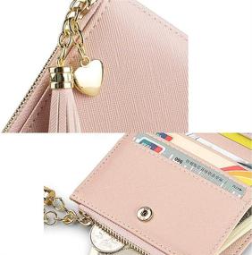 img 1 attached to Wallet Tassel Zipper Handbag Small Pink Women's Handbags & Wallets for Wallets