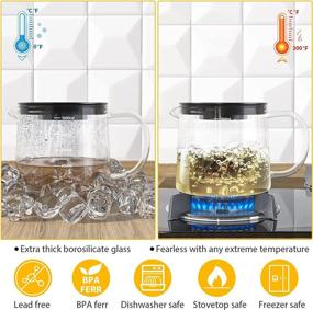 img 1 attached to 🌸 COPOTEA Removable Infuser Stovetop Blooming: A Versatile Tea Brewing Solution