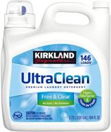 kirkland signature ultra clean free & clear he premium hypo-allergenic liquid laundry detergent - 146 loads (5.73l) logo