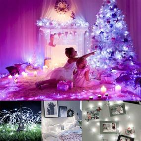 img 2 attached to Decute 500LED Cool White Fairy String Lights with Remote - 164ft Silver Wire for DIY Christmas Tree Costume, Wedding Party, and Table Centerpiece Decor