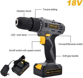 img 2 attached to 🔋 High-Performance Cordless Screwdriver with Werktough Battery