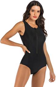 img 3 attached to 👙 Yateen Women's Guard Sleeveless Swimsuit: Fashionable Clothing and Trendy Swimwear for Women