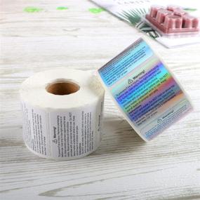 img 3 attached to 🌟 MILIVIXAY 1200 Pieces Wax Melt Warning Labels - White & Rainbow