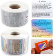 🌟 milivixay 1200 pieces wax melt warning labels - white & rainbow logo