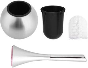 img 2 attached to 🚽 Stainless Steel Toilet Bowl Brush Set with Creative Holder for Effective Cleaning (Silver)