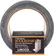 📚 self adhesive black book repair tape - wide 2 inch width logo