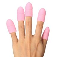 wearable nail soakers pad holder: 10 pieces of reusable silicone in hot pink for easy uv gel polish, acrylic, or nail art removal logo