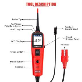 img 3 attached to 🚗 Автоанализатор питания Autel PowerScan PS100 для автомобилей, тестер цепей, цифровой вольтметр, диагностический инструмент для автомобильной электрической системы - красный