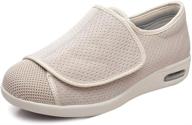 lesvago women's sneakers with 👟 adjustable closures for diabetic foot comfort logo