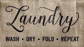 img 1 attached to 👚 StudioR12 Laundry Word Stencil (16"x9") - Wash Fold Dry Repeat - Premium Quality - STCL1980