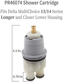 img 2 attached to 🚿 High-Quality RP46074 Shower Cartridge for Delta Shower and Tub 13/14 Series: Reliable Delta Monitor Shower Parts & Universal Valve Cartridge Assembly