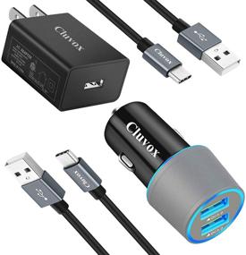 img 4 attached to 🔋 Fast Charger Kit for LG Stylo 6/5/4, V60/50/V40/V35 ThinQ, V30/V20/G8/G7/G6 - Rapid Wall + Car Charger, Quick Charge 3.0 - 2 USB C Cords