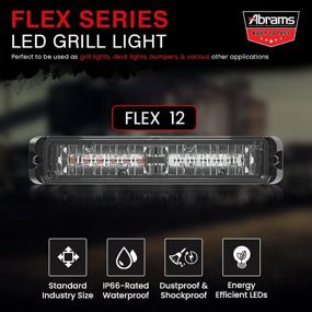 img 3 attached to 🚓 Abrams SAE Class-1 Flex 12 [Blue/Blue] 36W - 12 LED Police & EMS Truck Grille Warning Light, Surface Mount Strobe LED