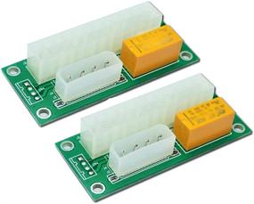 img 4 attached to 💡 2 Pack Dual PSU Jumper: Advanced Power Supply Adapter with Daisy Chain Connector - add2psu ATX 24 pin to Molex 4Pin Connector (2pcs)